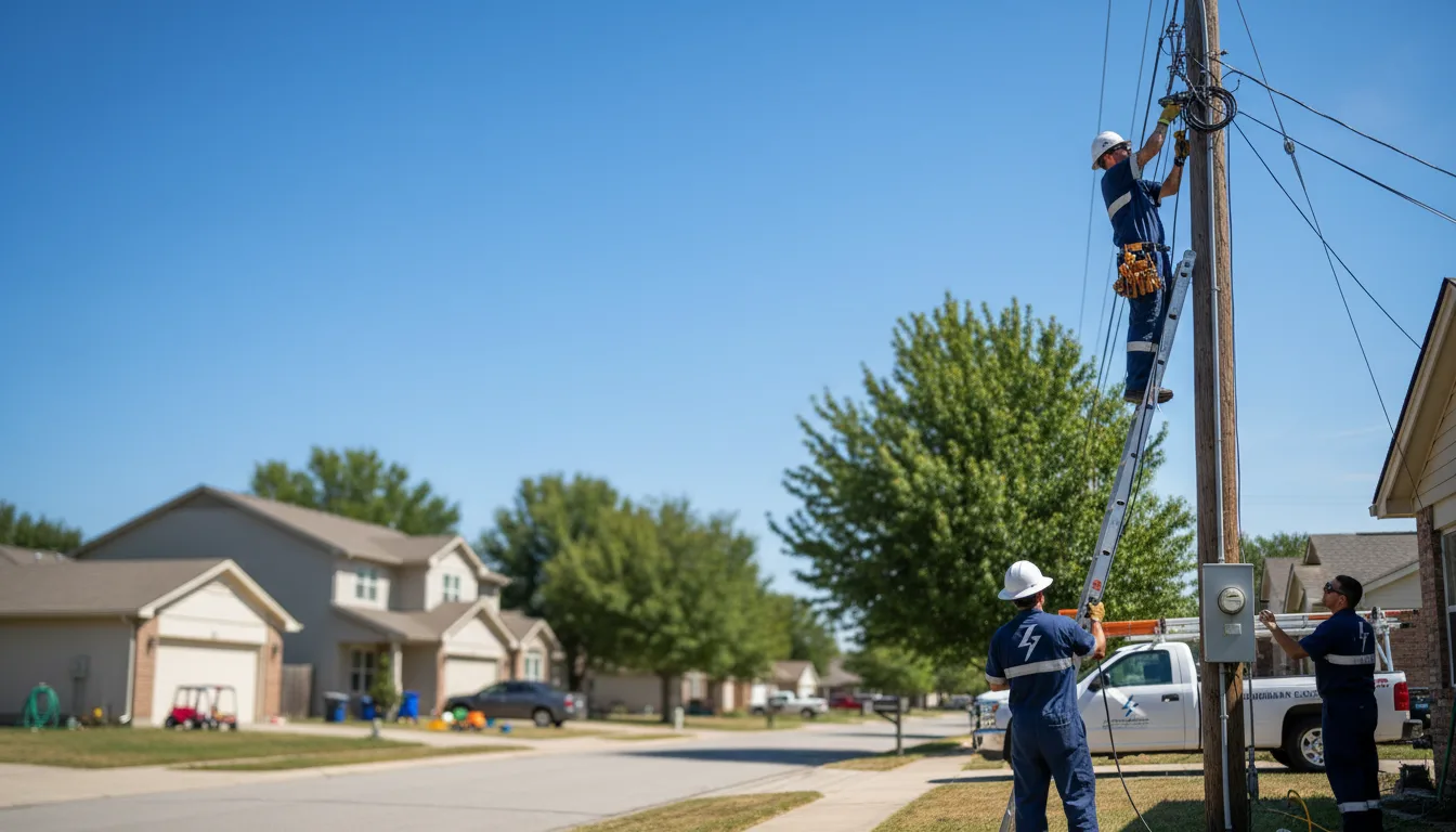 Residential electrician providing installation services in Castor, LA